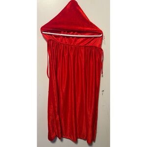 Kids Halloween Christmas Costumes red Cape Velvet Hooded Party Cloak Wizard